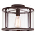 Merrick 1-Light Semi-Flush Ceiling Light in Oil Rubbed Bronze