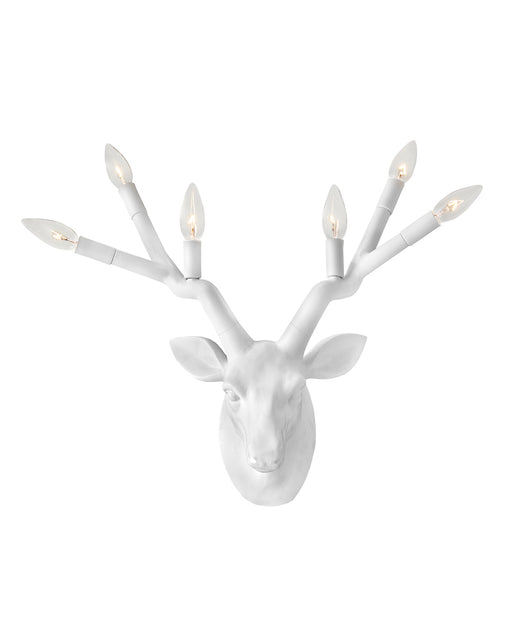 Stag Six Light Sconce in Chalk White