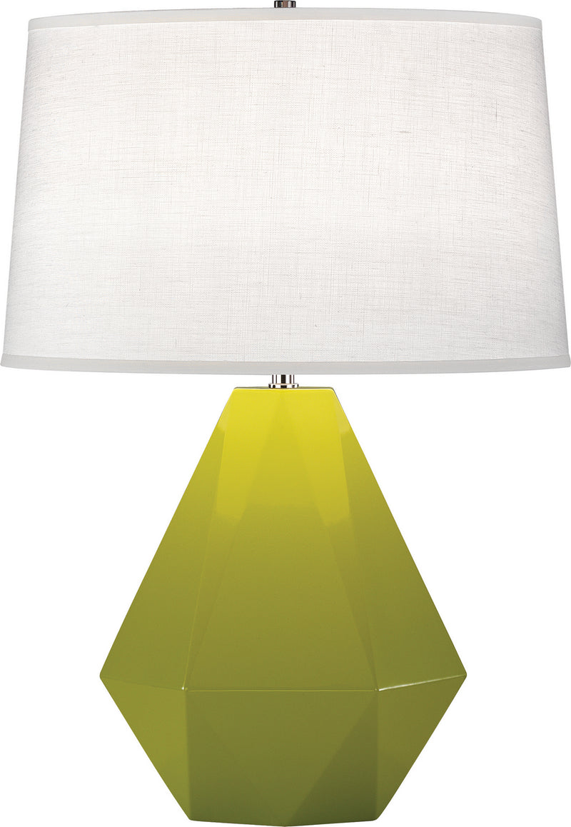 Robert Abbey (935) Delta Table Lamp with Oyster Linen Shade