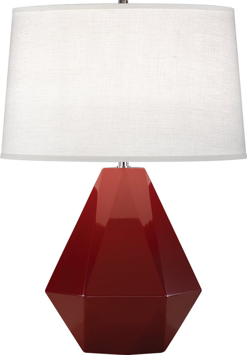 Robert Abbey (938) Delta Table Lamp with Oyster Linen Shade
