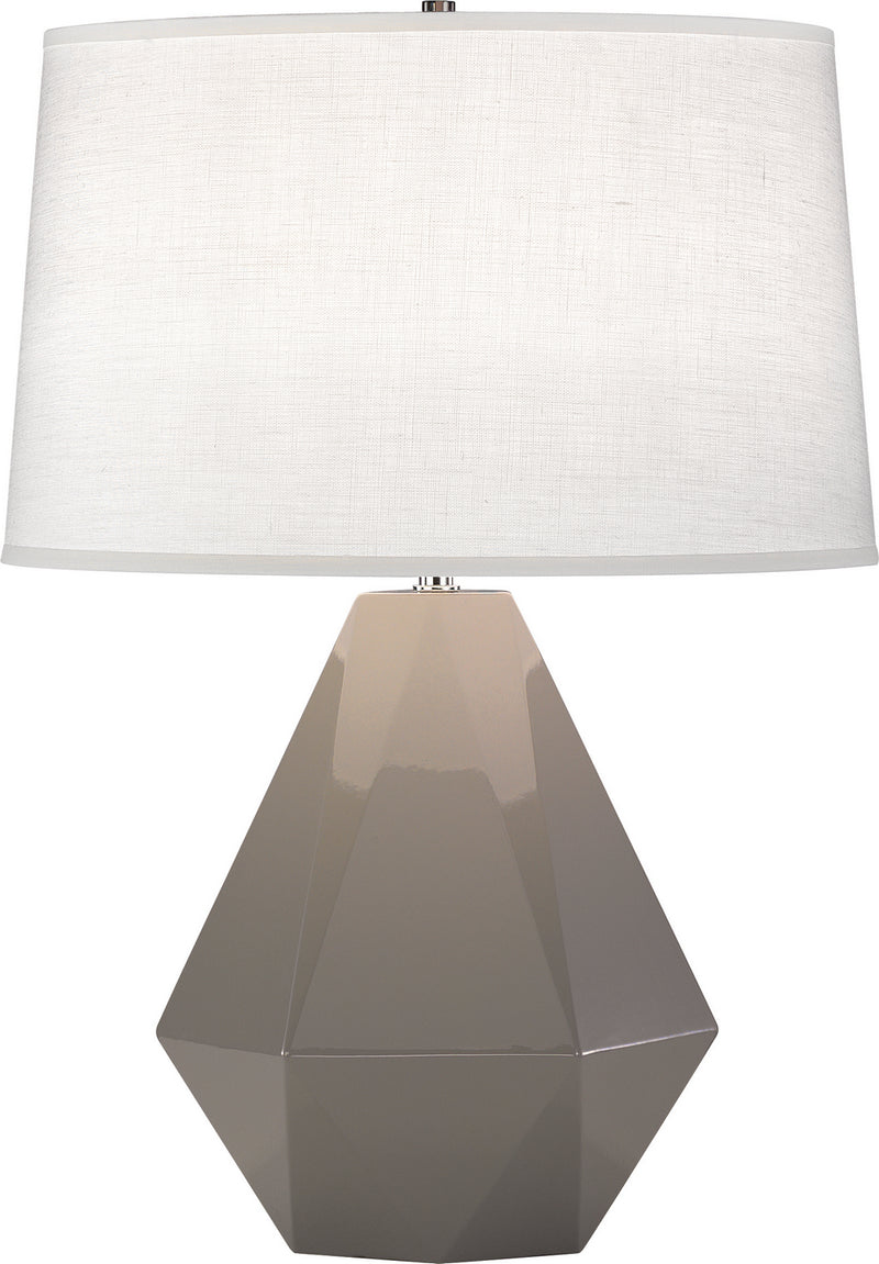 Robert Abbey (942) Delta Table Lamp with Oyster Linen Shade
