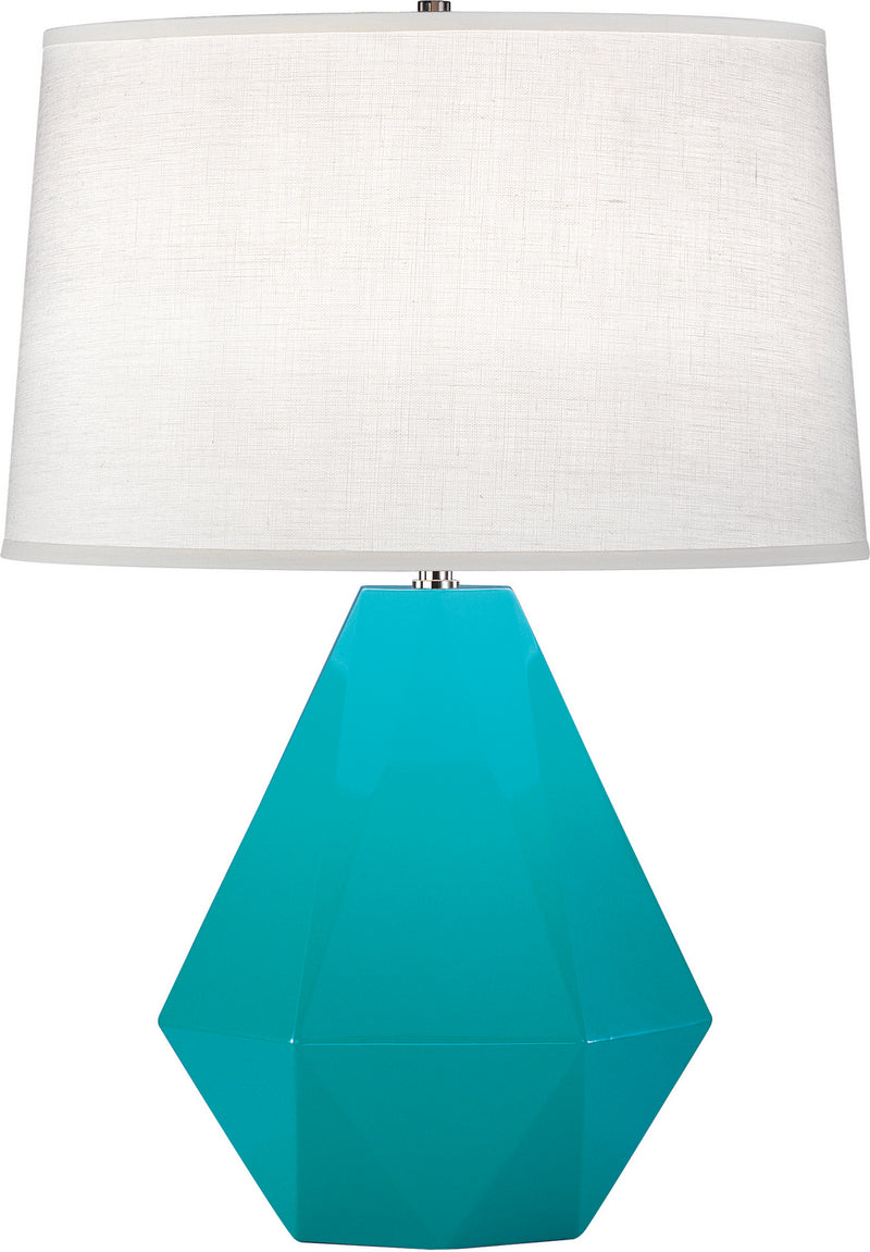 Robert Abbey (943) Delta Table Lamp with Oyster Linen Shade