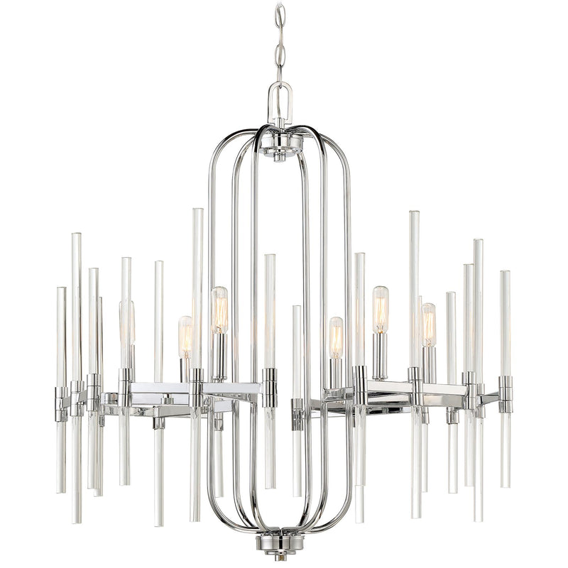 Pillar Chandelier in Chrome - Lamps Expo