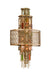 Riviera 2-Light Wall Sconce in Riviera Bronze & Silver Leaf with Crystal Baguettes - Lamps Expo