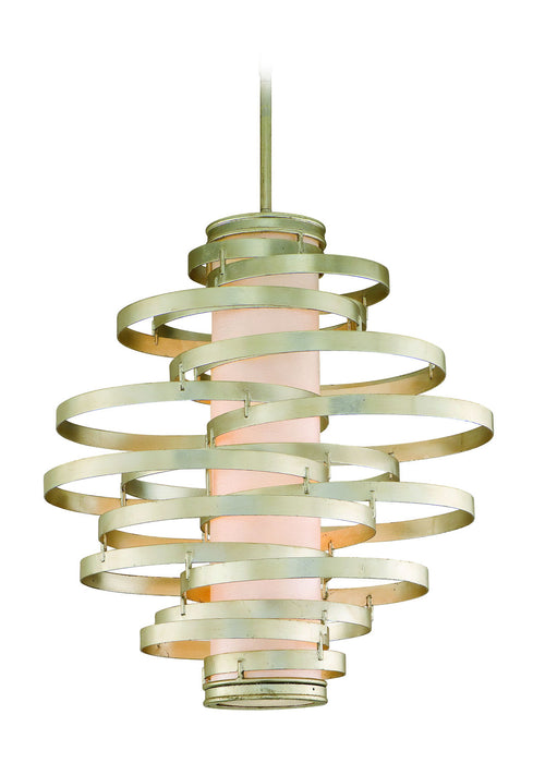 Vertigo 4-Light Pendant in Modern Silver Leaf - Lamps Expo
