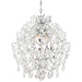 Isabella's Crown 4-Light Chandelier in Chrome & Clear Crystal Strings M Accents - Lamps Expo