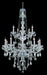 Verona 15-Light Chandelier in Chrome with Golden Teak (Smoky) Royal Cut Crystal