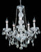 Verona 5-Light Chandelier in Chrome with Golden Teak (Smoky) Royal Cut Crystal
