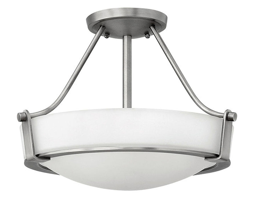 Hathaway Medium Semi-Flush Mount in Antique Nickel