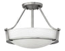 Hathaway Medium Semi-Flush Mount in Antique Nickel