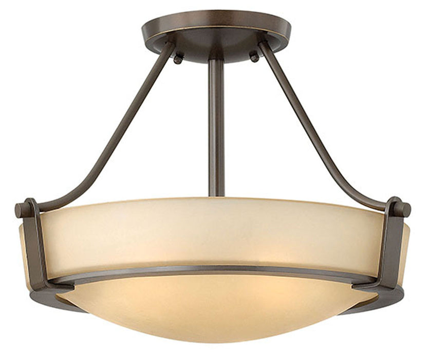 Hathaway Medium Semi-Flush Mount in Olde Bronze