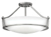Hathaway Large Semi-Flush Mount in Antique Nickel