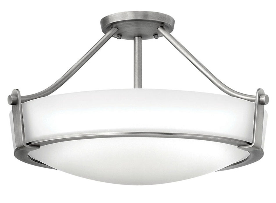 Hathaway Large Semi-Flush Mount in Antique Nickel