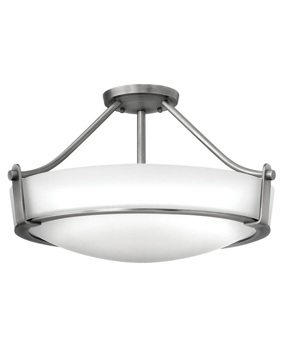Hathaway Large Semi-Flush Mount in Antique Nickel