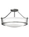 Hathaway Large Semi-Flush Mount in Antique Nickel