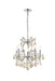 Maria Theresa 6-Light Pendant in Chrome with Golden Teak (Smoky) Royal Cut Crystal