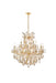 Maria Theresa 19-Light Chandelier in Gold with Golden Teak (Smoky) Royal Cut Crystal