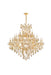 Maria Theresa 37-Light Chandelier in Gold with Golden Teak (Smoky) Royal Cut Crystal