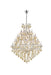 Maria Theresa 49-Light Chandelier in Chrome with Golden Teak (Smoky) Royal Cut Crystal