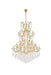 Maria Theresa 61-Light Chandelier in Gold with Golden Teak (Smoky) Royal Cut Crystal