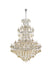 Maria Theresa 85-Light Chandelier in Chrome with Golden Teak (Smoky) Royal Cut Crystal
