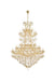 Maria Theresa 85-Light Chandelier in Gold with Golden Teak (Smoky) Royal Cut Crystal