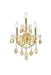 Maria Theresa 3-Light Wall Sconce in Gold with Golden Teak (Smoky) Royal Cut Crystal