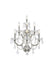 Maria Theresa 7-Light Wall Sconce in Chrome with Golden Teak (Smoky) Royal Cut Crystal