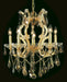 Maria Theresa 6-Light Chandelier in Gold with Golden Teak (Smoky) Royal Cut Crystal