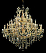 Maria Theresa 37-Light Chandelier in Gold with Golden Teak (Smoky) Royal Cut Crystal