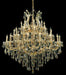 Maria Theresa 37-Light Chandelier in Gold with Golden Teak (Smoky) Royal Cut Crystal