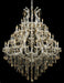 Maria Theresa 49-Light Chandelier in Chrome with Golden Teak (Smoky) Royal Cut Crystal