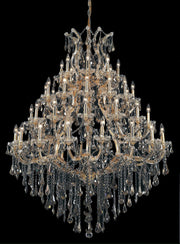 Maria Theresa 49-Light Chandelier in Gold with Golden Teak (Smoky) Royal Cut Crystal