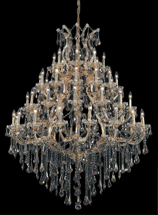 Maria Theresa 49-Light Chandelier in Gold with Golden Teak (Smoky) Royal Cut Crystal