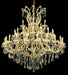 Maria Theresa 41-Light Chandelier in Gold with Golden Teak (Smoky) Royal Cut Crystal