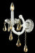Maria Theresa 1-Light Wall Sconce in Chrome with Golden Teak (Smoky) Royal Cut Crystal