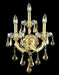 Maria Theresa 3-Light Wall Sconce in Gold with Golden Teak (Smoky) Royal Cut Crystal