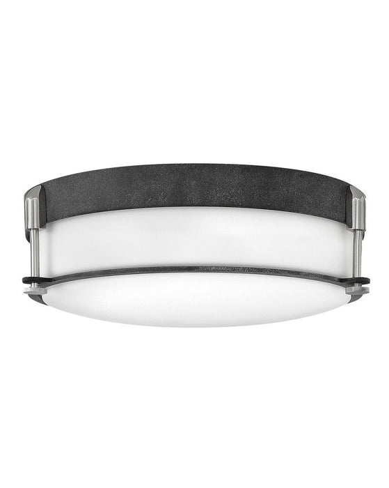 Colbin Large Flush Mount in Aged Zinc