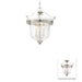 Audrey's Point 3-Light Pendant/Semi-Flush Mount in Polished Nickel & Clear Glass - Lamps Expo