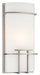 1 Light Wall Sconce in Brushed Nickel with Etched Opal
