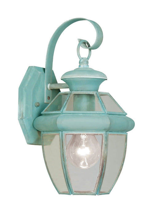 Monterey 1 Light Outdoor Wall Lantern in Verdigris