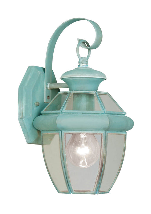 Monterey 1 Light Outdoor Wall Lantern in Verdigris