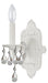 Paris Market 1 Light Wall Mount in Wet White with Clear Hand Cut Crystal