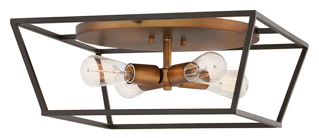 Fulton Medium Flush Mount in Bronze