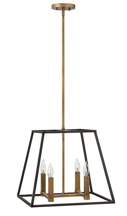 Fulton Medium Open Frame Pendant in Bronze