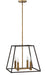 Fulton Medium Open Frame Pendant in Bronze