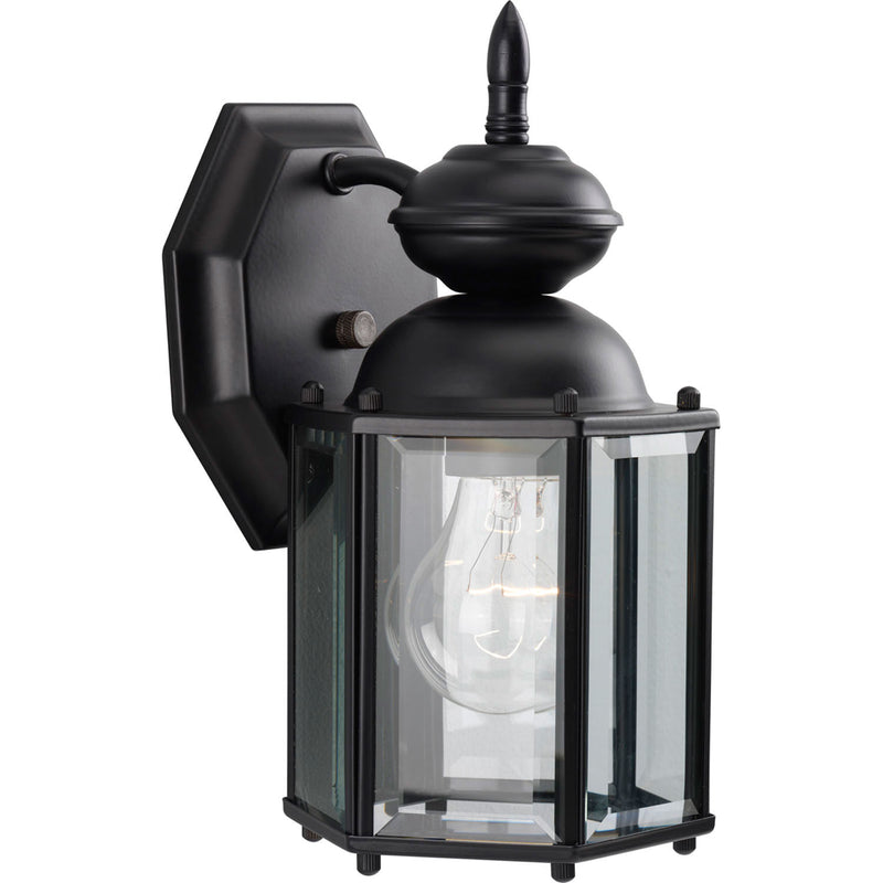 BrassGUARD 1-Light Wall Lantern in Black