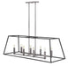 Fulton Eight Light Open Frame Linear in Aged Zinc
