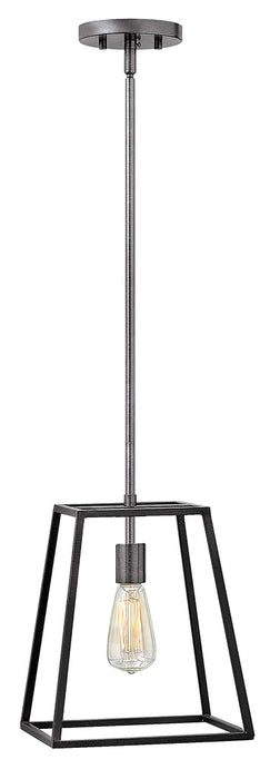 Fulton Large Open Frame Pendant in Aged Zinc