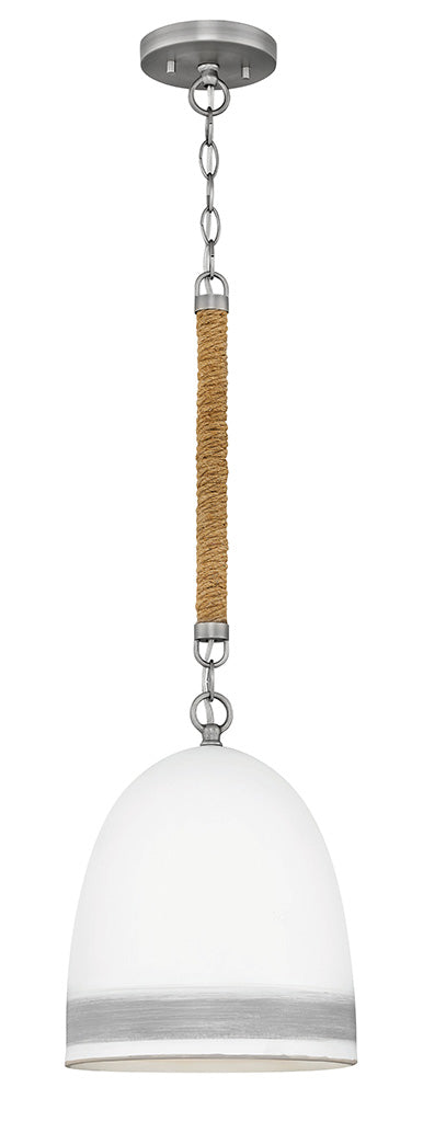 Nash Small Pendant in Antique Nickel with Grey Stripe